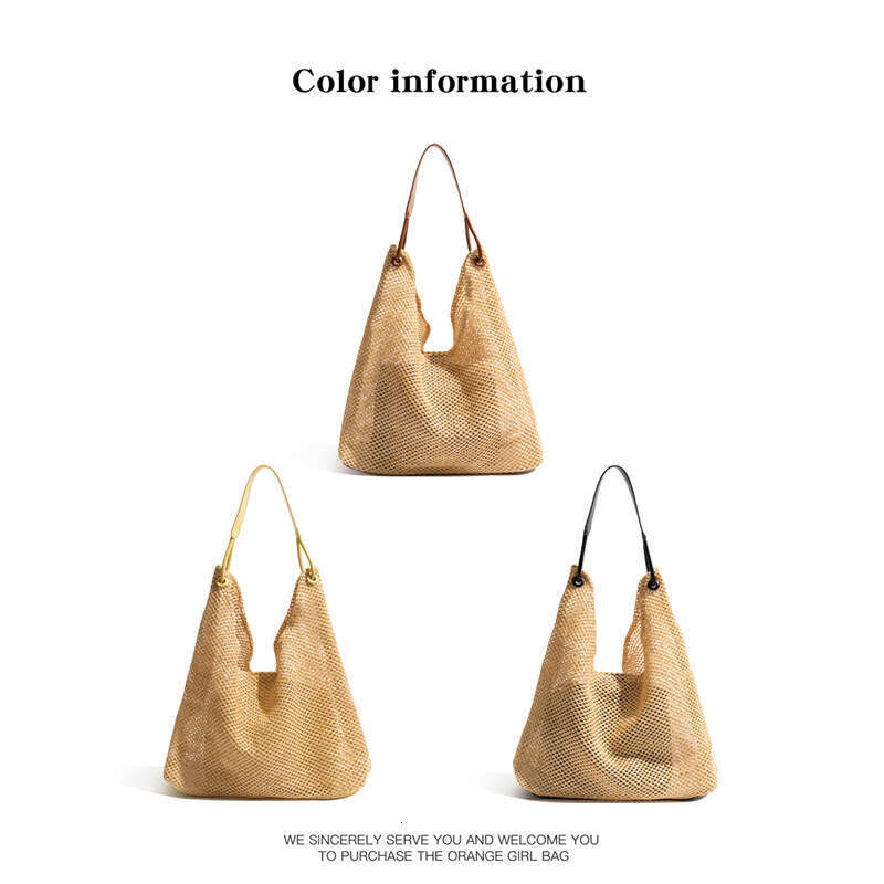 Ins Style Resort Beach Bag CKKUI Straw Simple Woven Beach Vacation Lazy Style Tote Shoulder Bag KQ