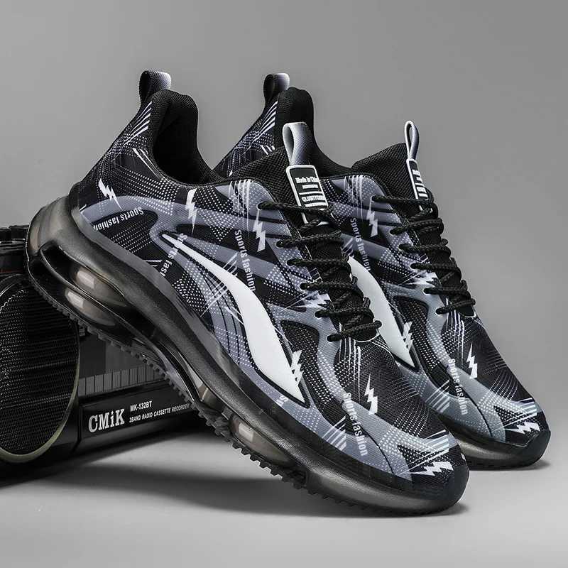Mens fashionable basketball shoes with air cushion comfortable and non slip breathable and shock-absorbing suitable for mens outdoor activities Y25042