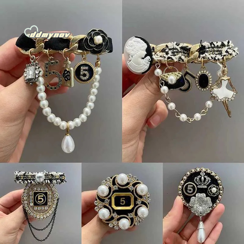 Crystal Pearl Pin Women - Elegant Camellia Flower Tassel Brooch for Backpacks & Jackets ddmynov