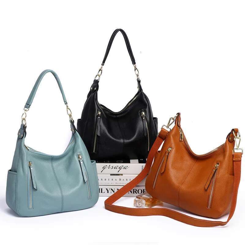 Zency Soft Genuine Leather Handbag High Quality Large Capacity Women S Hobos Shoulder Elegant Classic Female Crossbody Bags Bag Bag