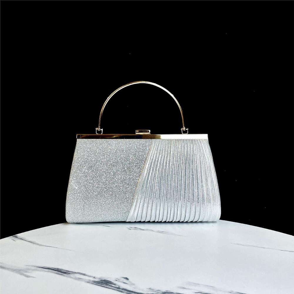 New Evening Handbag, Banquet Shining Square Bag, Party Small Bag With Diamond Inlaid Handhold