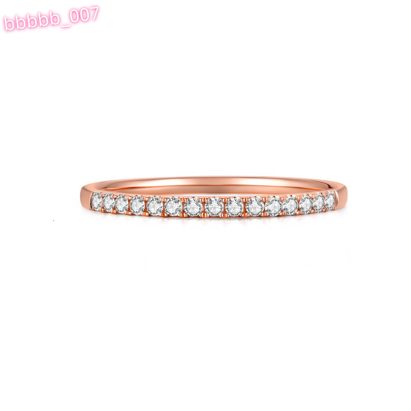 18K Rose Gold Classic Style Lab Grown Diamond Ring Wedding Engagement CVD HPHT Diamonds Womens Party Jewelry