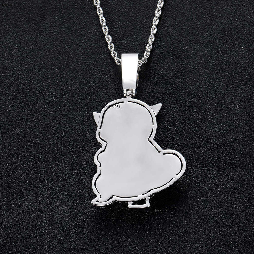 Luxury designer Cartoon Squirrel with real gold plating inset ice out VVS Moissanite Pendant Men Women Hip Hop pendant Free shipping