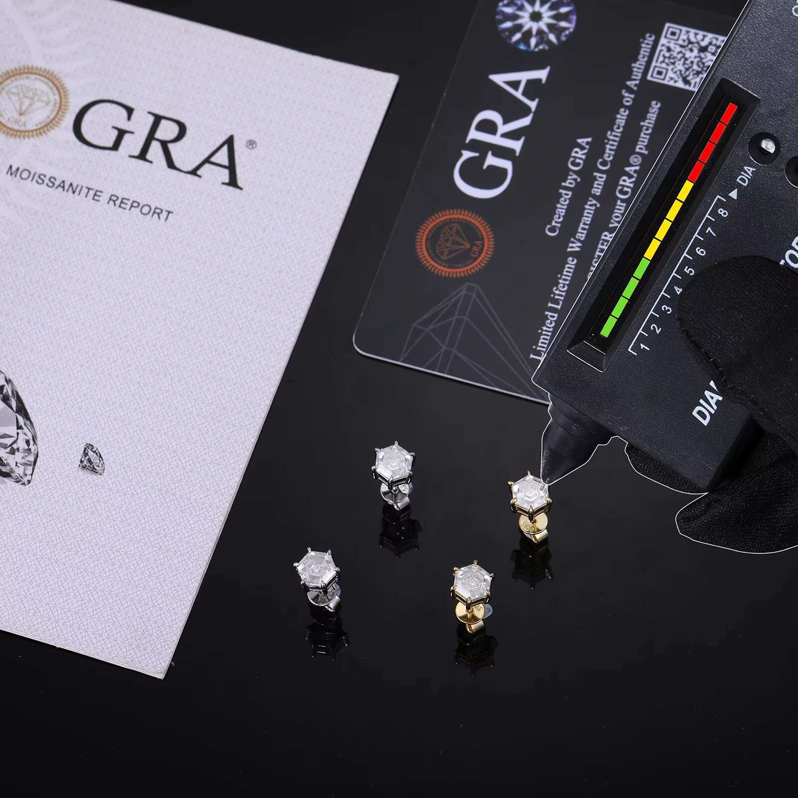 18K Gold Plated 925 Silver Moissanite Earrings Durable Anti Allergic Ear Stud Jewelry