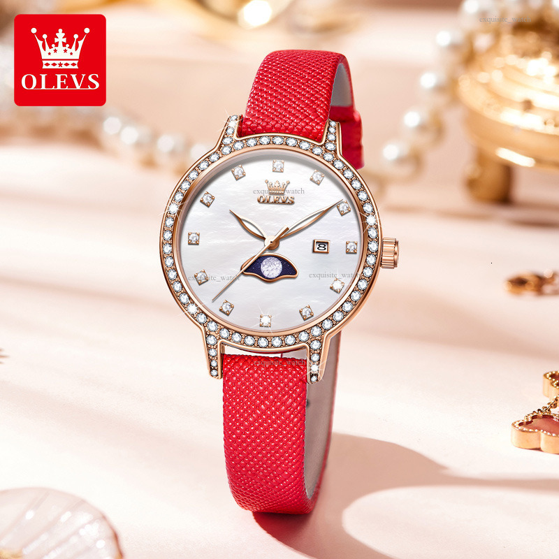 OLEVS Brand Designer And Manufacturer All-in-one Quartz Diamond-encrusted Calendar Quartz Women's Luxury Watch Free Delivery And Wholesale