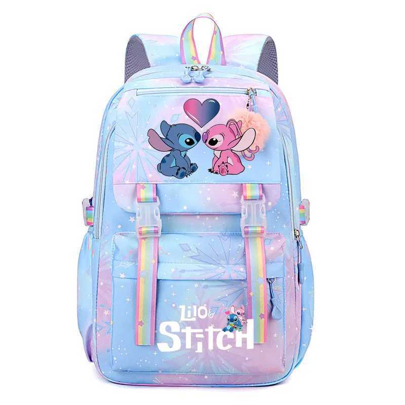 Disney Lilo Stitch Backpack for Girl Boy Student Teenager Children Rucksack Women Cute Casual School Bags Kids Birthday GiftsXJ250422