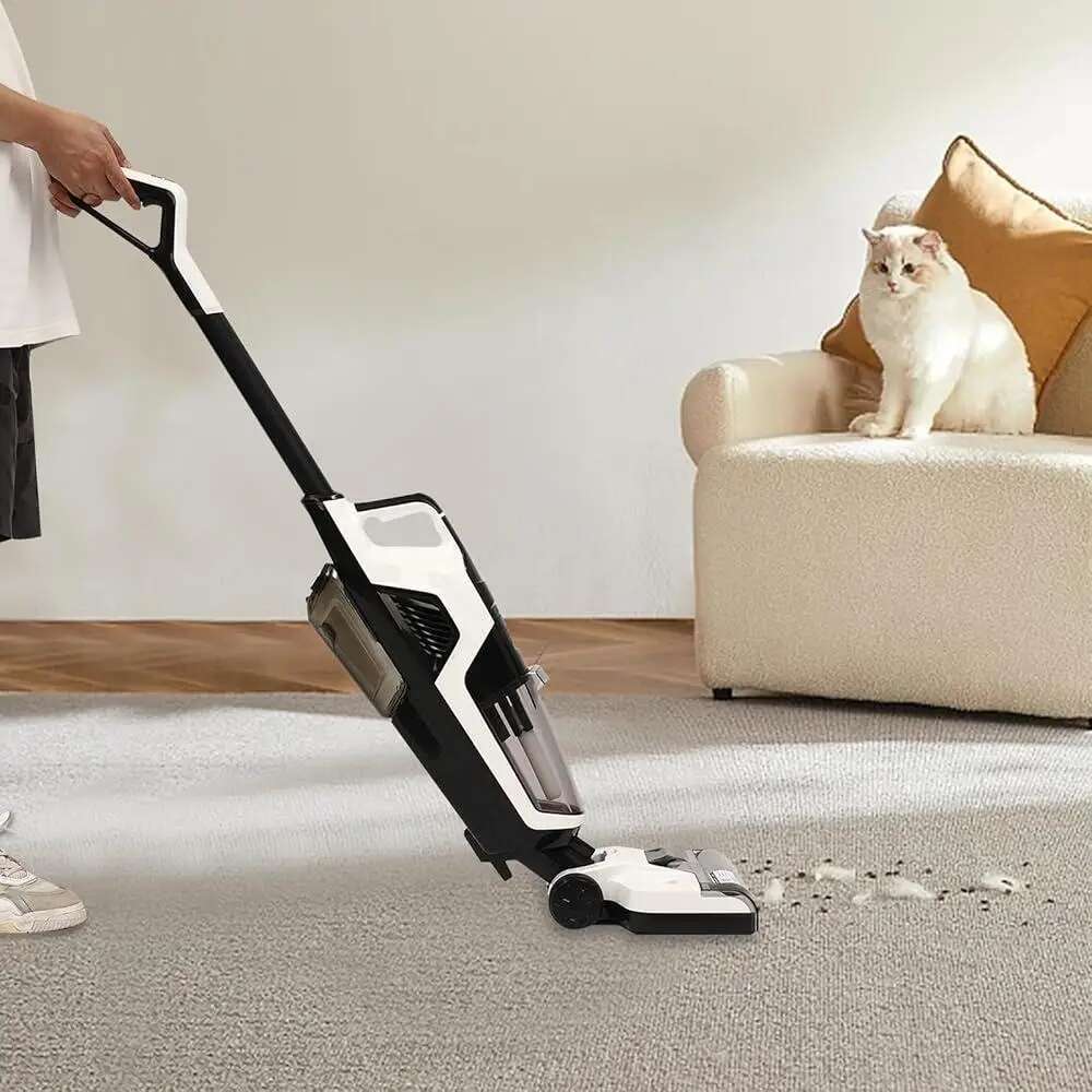 Cordless Smart Wet Dry Vacuum Cleaner All in One Self-Cleaning Mop High Suction Efficient Hard Floor Cleaning Tool with LED