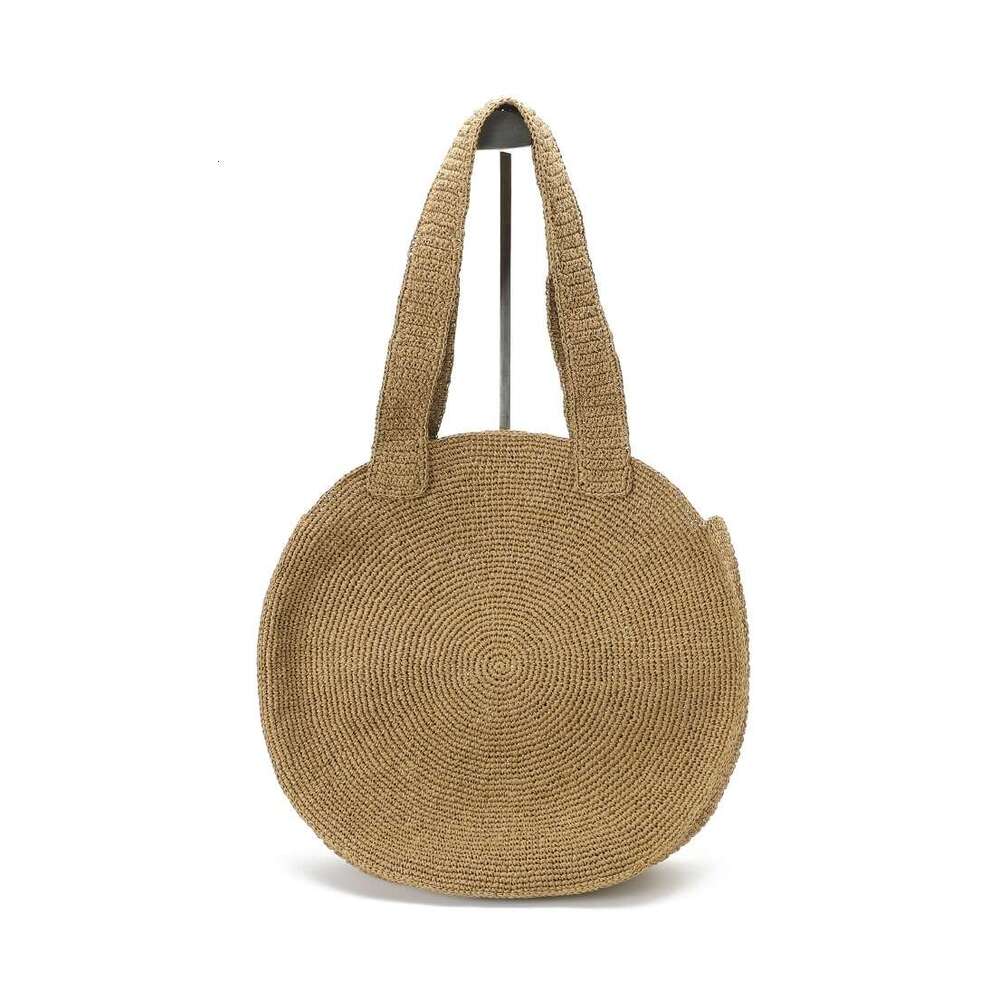 Ins Style Resort Beach Bag Japanese And Korean Handmade Woven Lafite Grass Summer Beach Travel Shoulder Bag Large Capacity New Model KQ