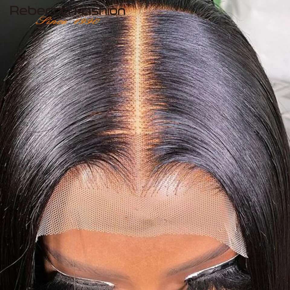 Short Bob Front 180% Density Brazilian Straight Transparent 13X5x2 Part Lace Wigs Human Hair Pre Plucked