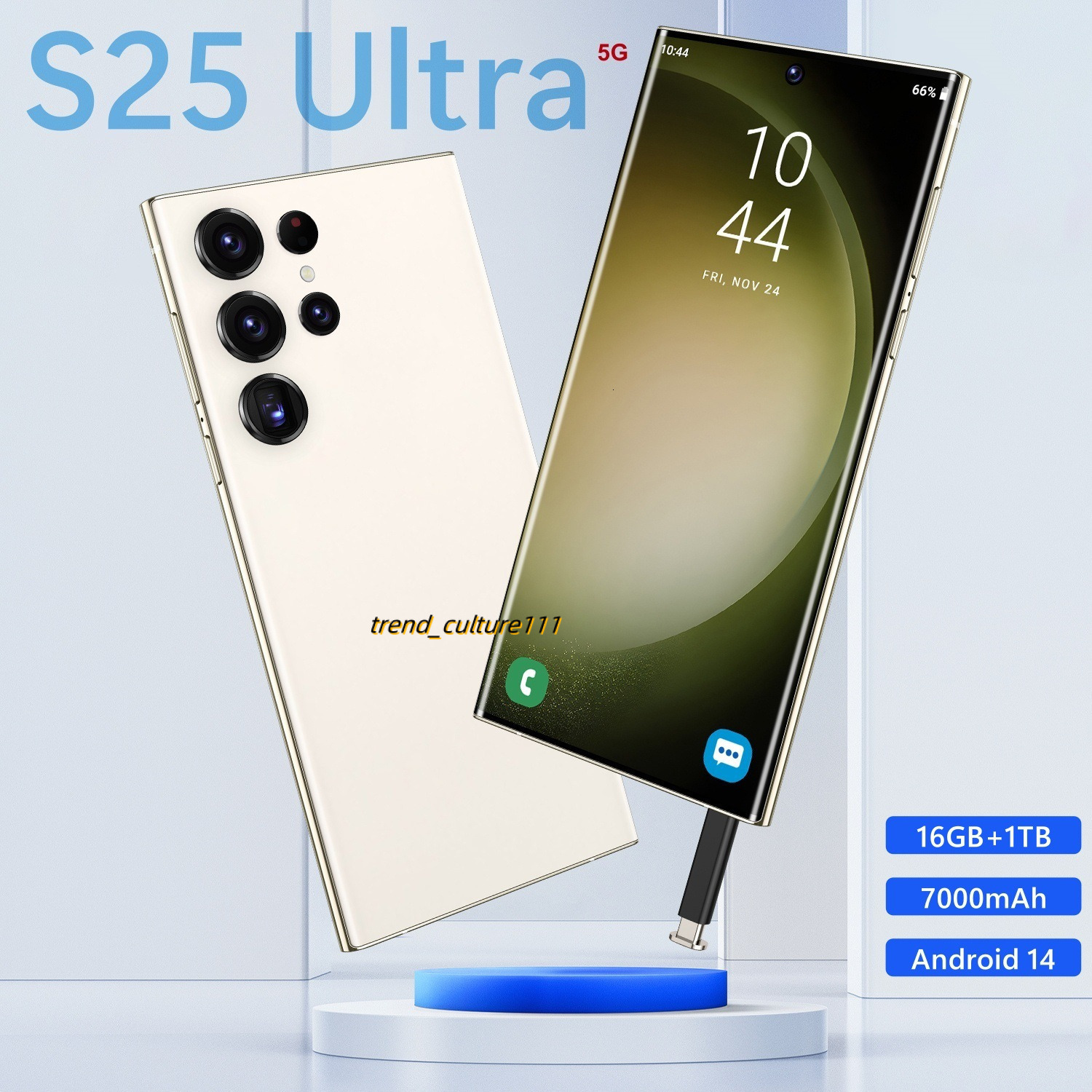 Hot selling phone S25 Ultra true 4G built-in pen 7.3 large screen 13 million pixels (2+16)