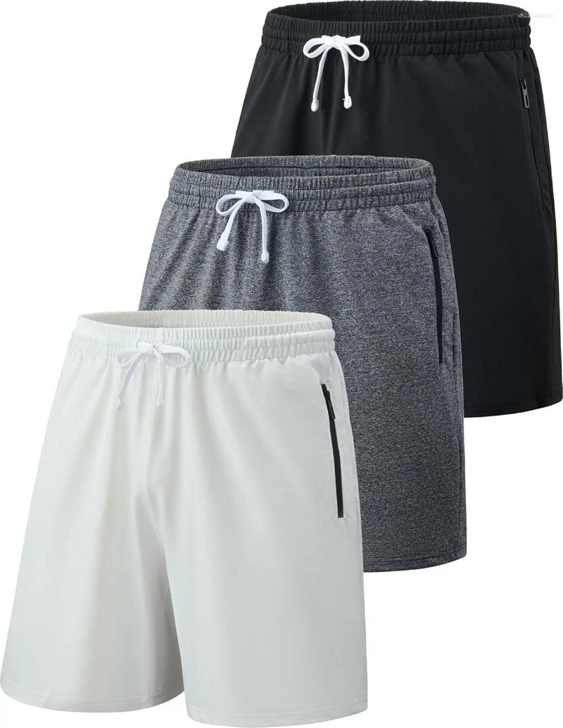 Men's Shorts 2025 Imports 3 Pack Sports Athletic Casual Jogging With Zipper Pockets Everyday Sportswear