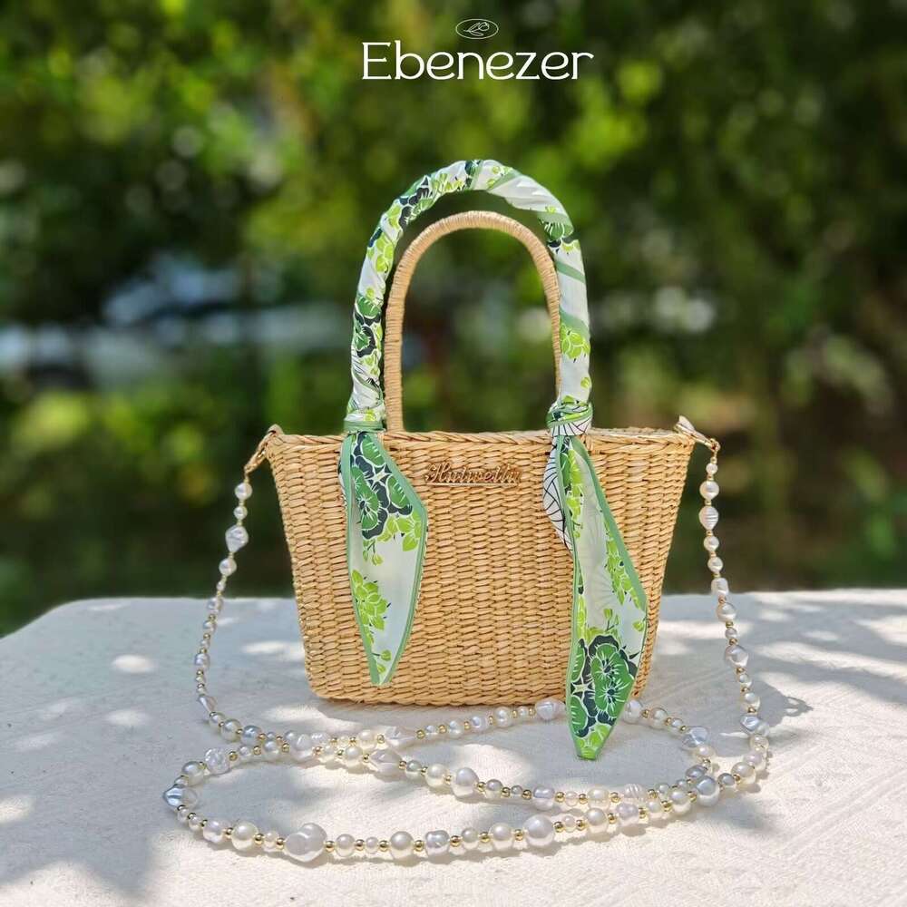 Ins Style Resort Beach Bag Bags New Handmade Single Shoulder Woven Handbag Straw Bag Seaside Crossbody Vacation Bag KQ