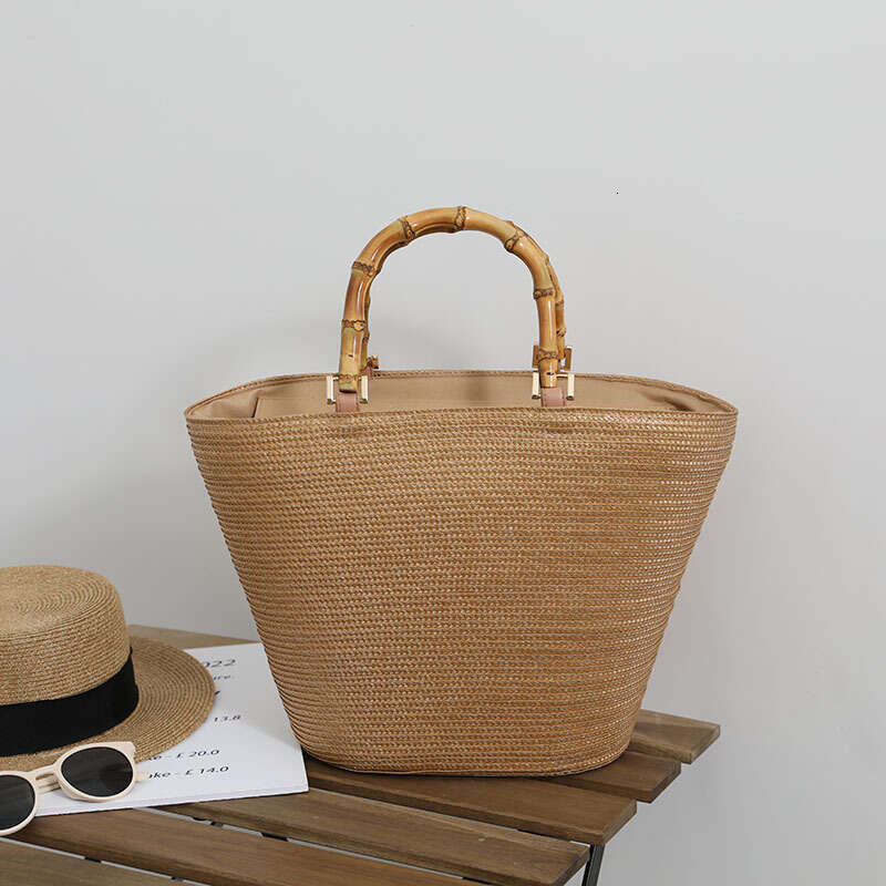 Ins Style Resort Beach Bag Large Capacity French New Versatile Tote Portable Straw Woven Bag Women S Vacation Beach Bag KQ