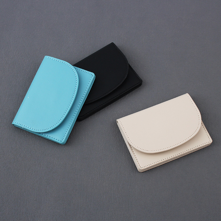 Designer Wallet New Simple Solid Color Flip Change Magnetic Buckle Double Union Travel Business Card Storage Bag Luxury Wallet Key Pouch