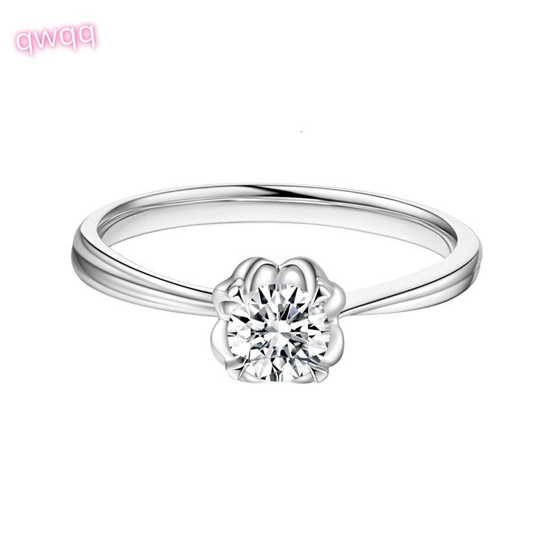 Unisex 18K White Gold Lab Grown Diamond Wedding Ring Classic CVD HPHT Rhodium Plated Engagement Fine Jewelry Anniversary Gift