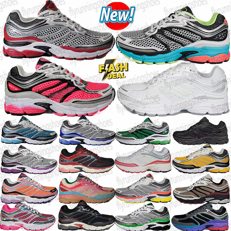 Sauconny Shoes Progrid Omni 9 Designer Shoes Sauconies Outdoor Running Shoes Shock Absorption Wear Resistant Thick Sole Grey Black White Navy Sneakers