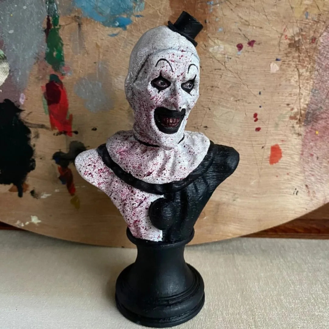 Halloween Terrifier Art The Clown Figure Horror Clown Toy Outdoor Garden Halloween Statue Decoration Resin Sculpture Model 250422