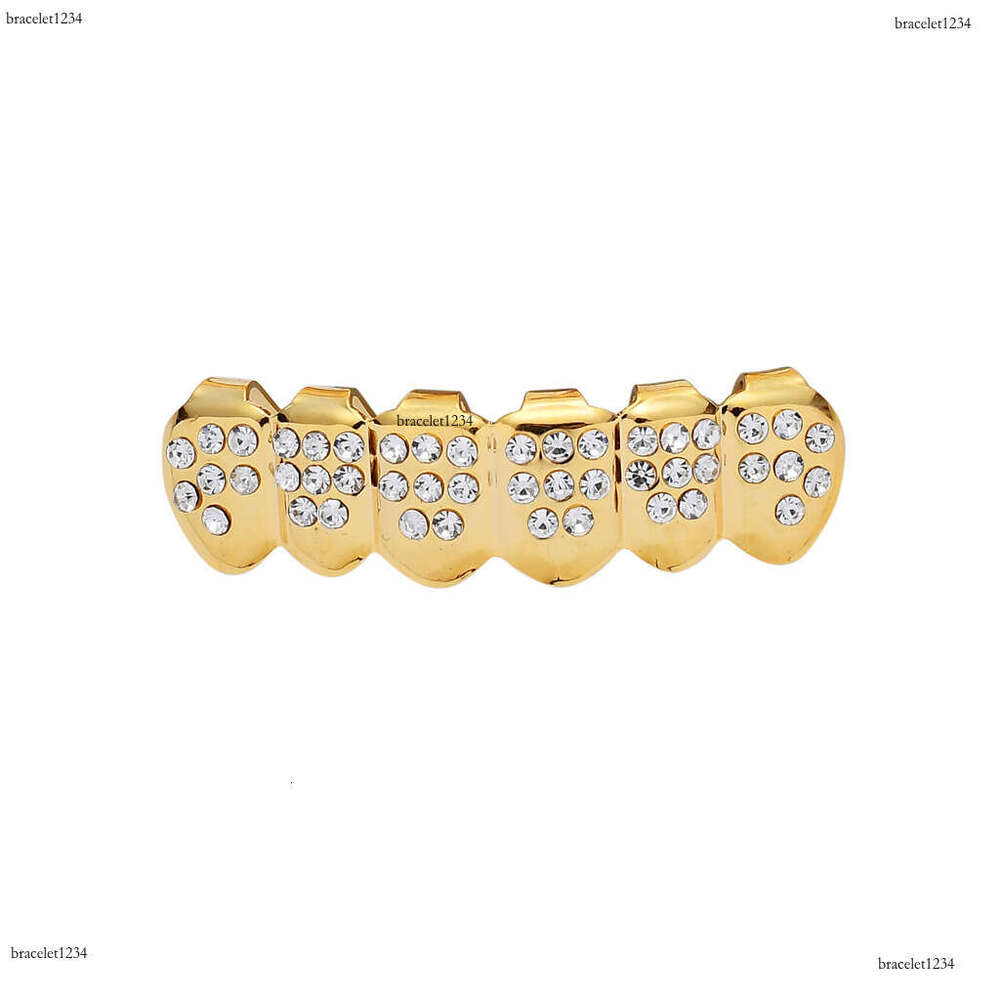 Luxury Hip hop Halloween sparkles sterling silver ice out VVS Moissanite gold-plated braces for men and women Free delivery