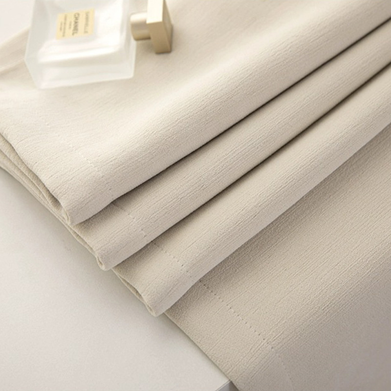 T0414 full blackout chenille hotel engineering curtain blackout heat insulation homestay school blackout curtain finished product custom wholesale