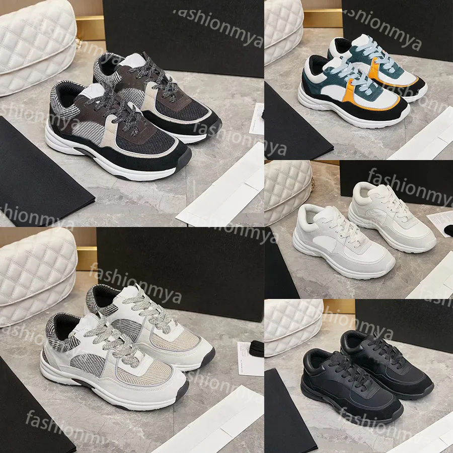 Designer Sneakers Men Women Shoe Calfskin Sneaker Vintage Suede Shoes Fashion Increasing Platform Shoe Lace-up Print Leather Trainers 35-45