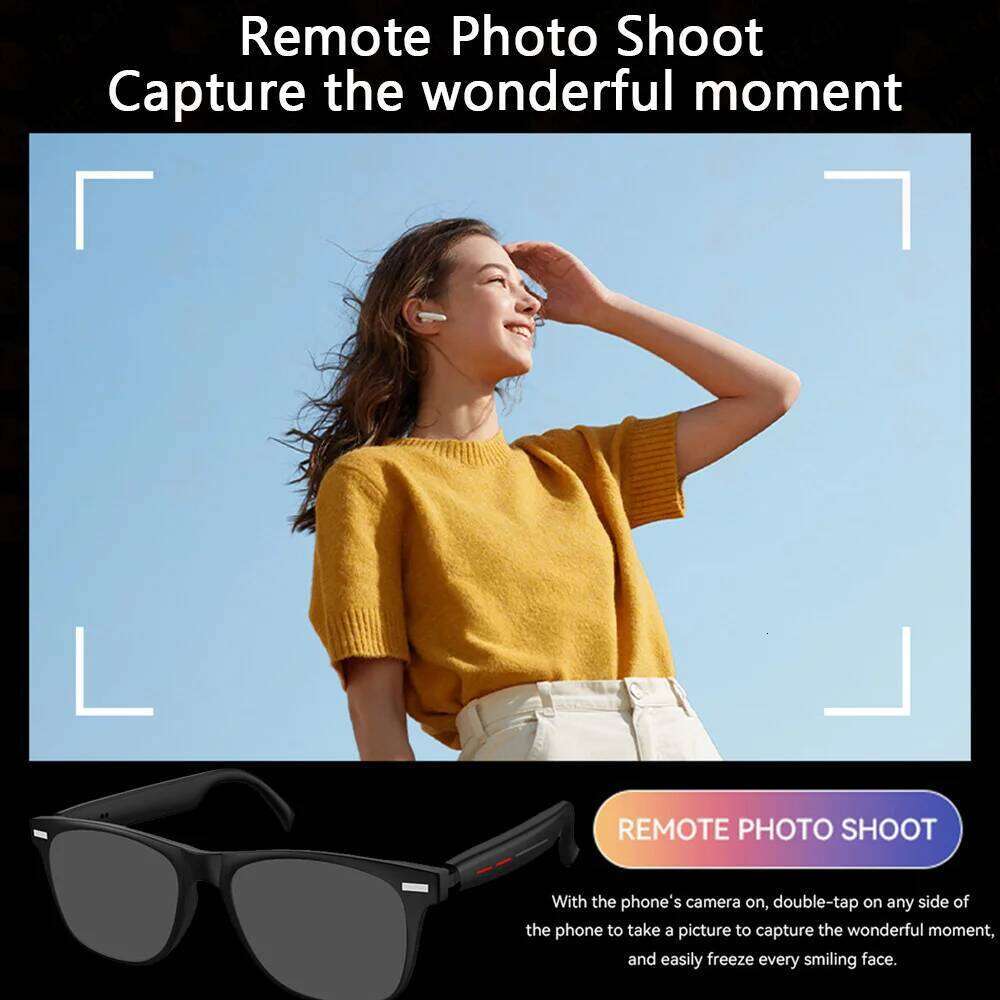 2025 Smart D13 AI Language Translation Intelligent Bluetooth Call Glasses Touch Headset Real-Time Sunglasses Man Women