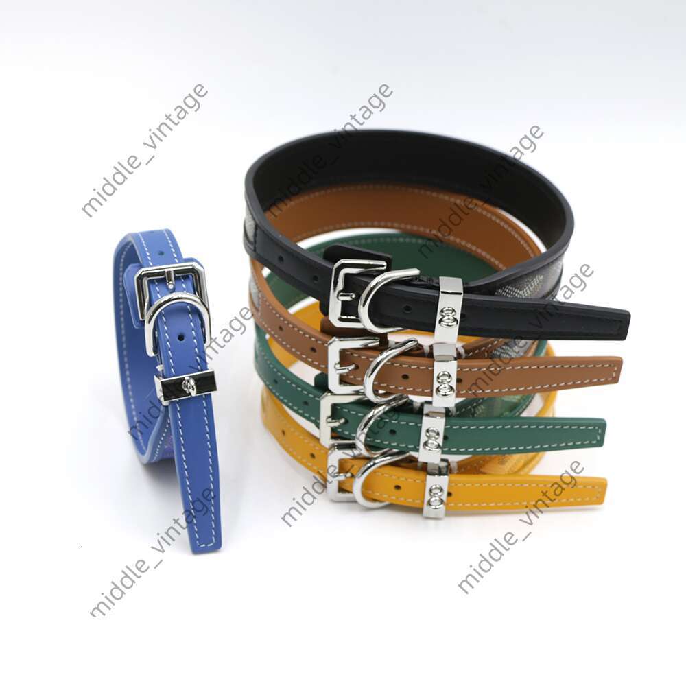 Designer Leash Style Durable Adjustable Leather With Classic Plaid Pattern For Small Medium Customize Pet Collars Dog Chain Schnauzer Collar Set Tract