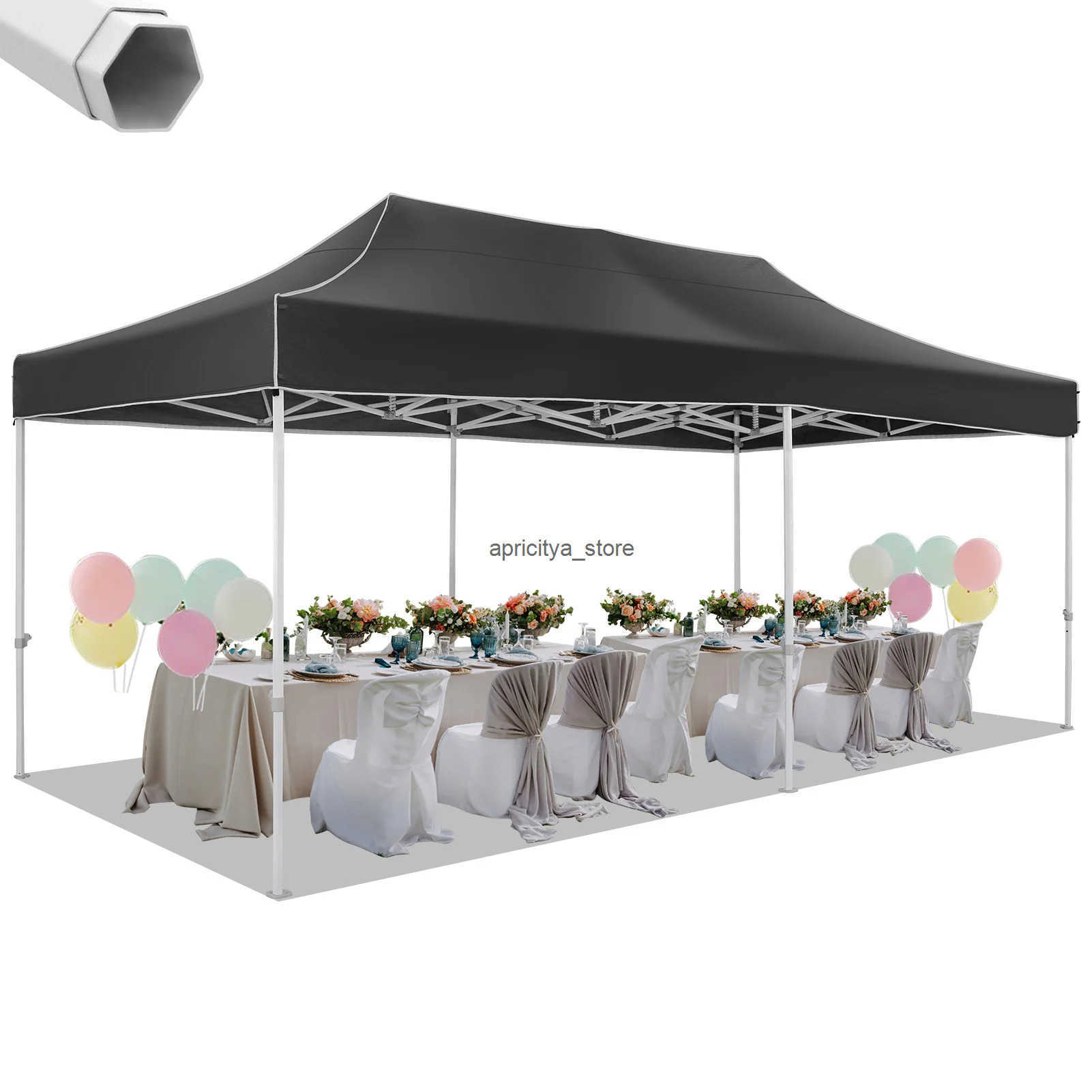 10x20 heavy-duty pop-up canopy tent used for party events weddings commercial instant canopy with roller bag waterproof party tent Q250423