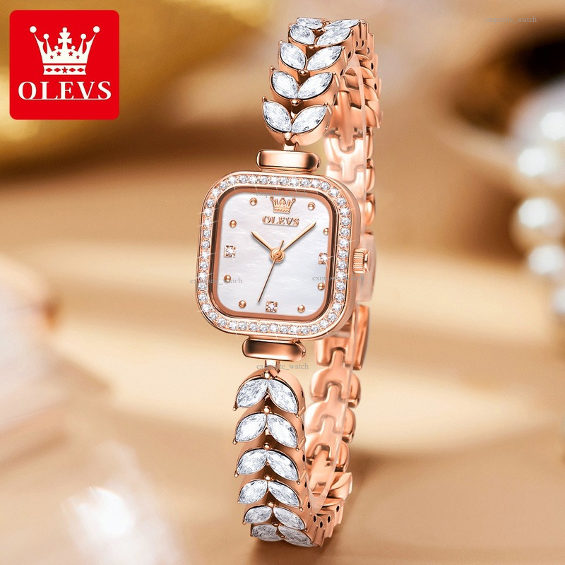 OLEVS Brand Designer Brand Watches Simple And Fashionable Square Quartz Waterproof Women's Watches Luxury Watches Free Delivery And Wholesale