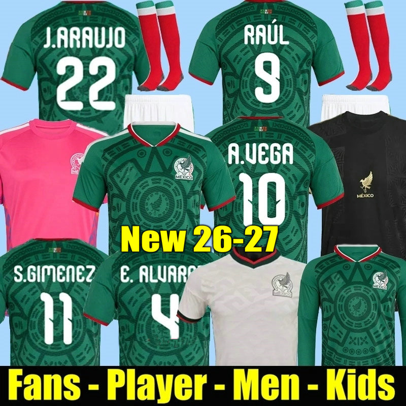 Mexico 2026 2027 Gold Cup soccer jersey A.VEGA RAUL J. QUInONES 26 27 Men Kids Football Shirts Uniforms E. ALVAREZ Concacaf Nations League Final H.LOZANO