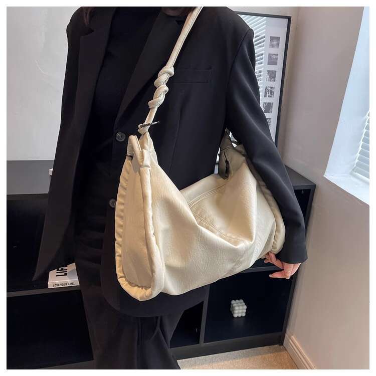 Simplified Designer Series Large Capacity Tote Bag 2025 New Style Free Shipping Fashionable Summer Commuter Handbag Texture Single Shoulder Crossbody 
