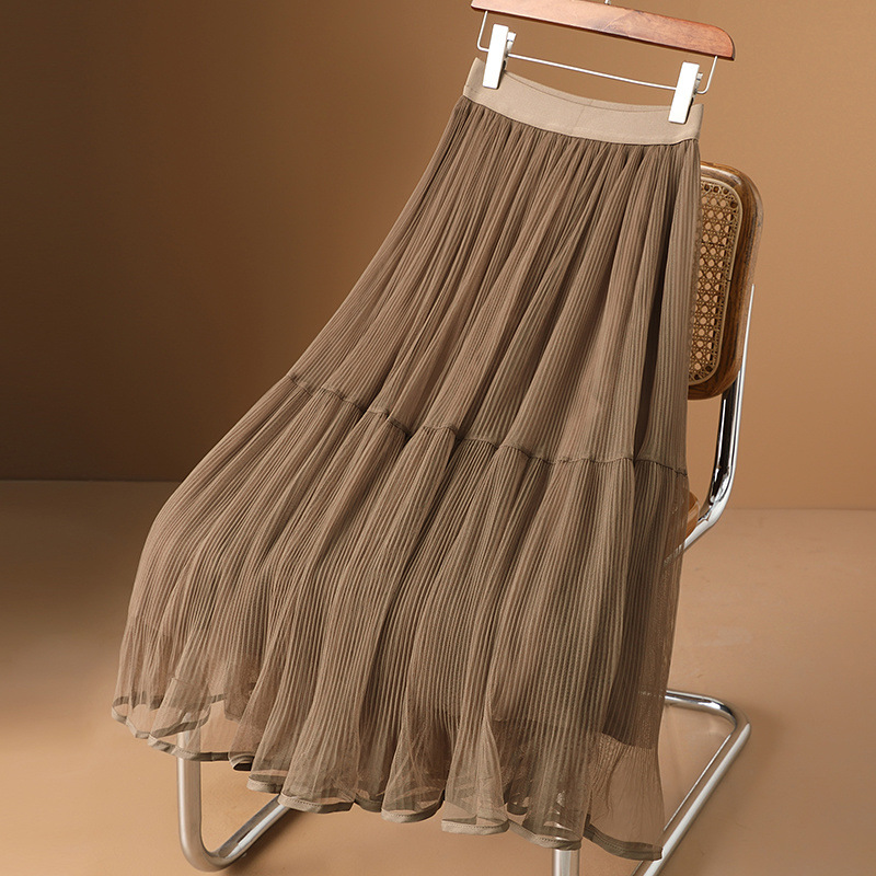 XX8140 High quality French style fairy temperament skirt female summer 2025 new style organza princess