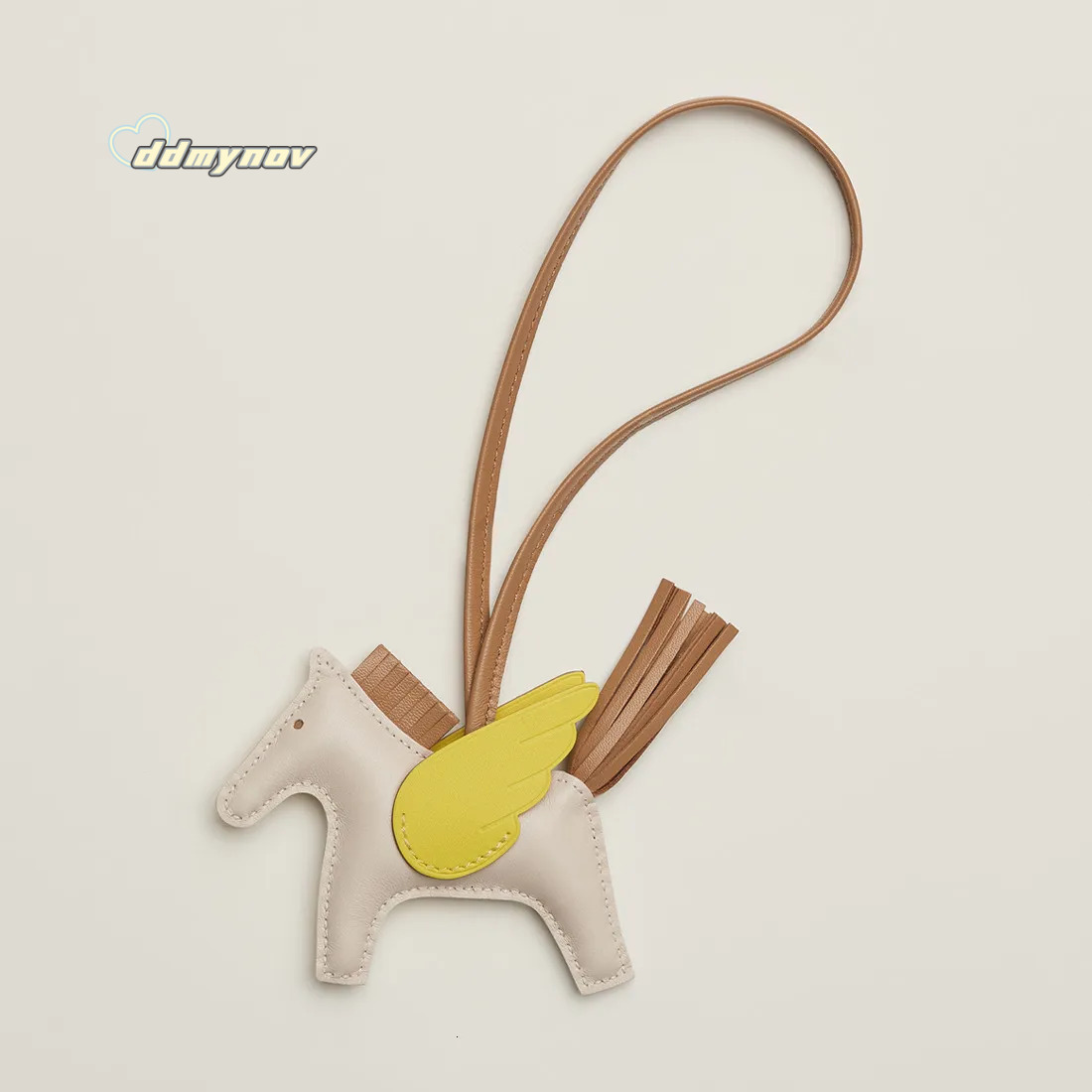 Handmade Little Pegasus Bag Charm Sheepskin Hand-sewn High-end Rodeo Pony Pendant Keychain Car Hanging Decoration ddmynov