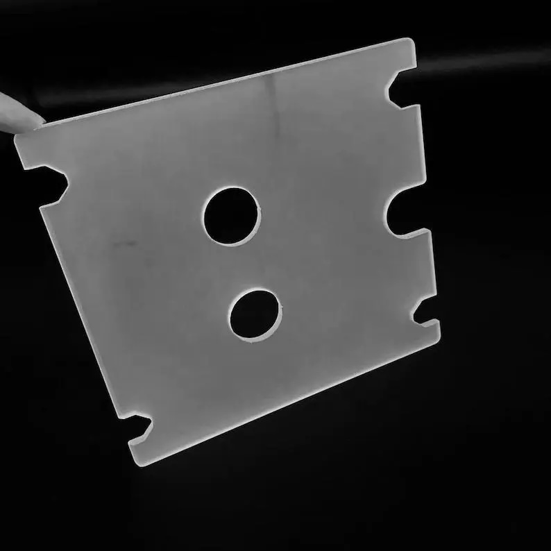 High Temperature Resistant CNC Machining Translucent Frosted Fused Silica Quartz Glass Plate