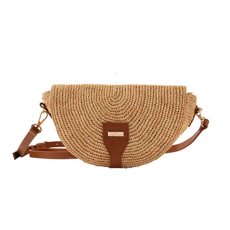 Ins Style Resort Beach Bag Lafite Grass Handmade Woven Crossbody For Women S Travel Vacation Seaside Beach Bag Simple And Versatile Instagram Style Sh