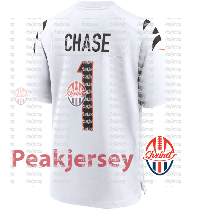 Custom Football Joe 9 Burrow Jersey JaMarr Chase Brown Germaine Pratt Geno Stone Tee Higgins Evan McPherson Sam Hubbard jersey