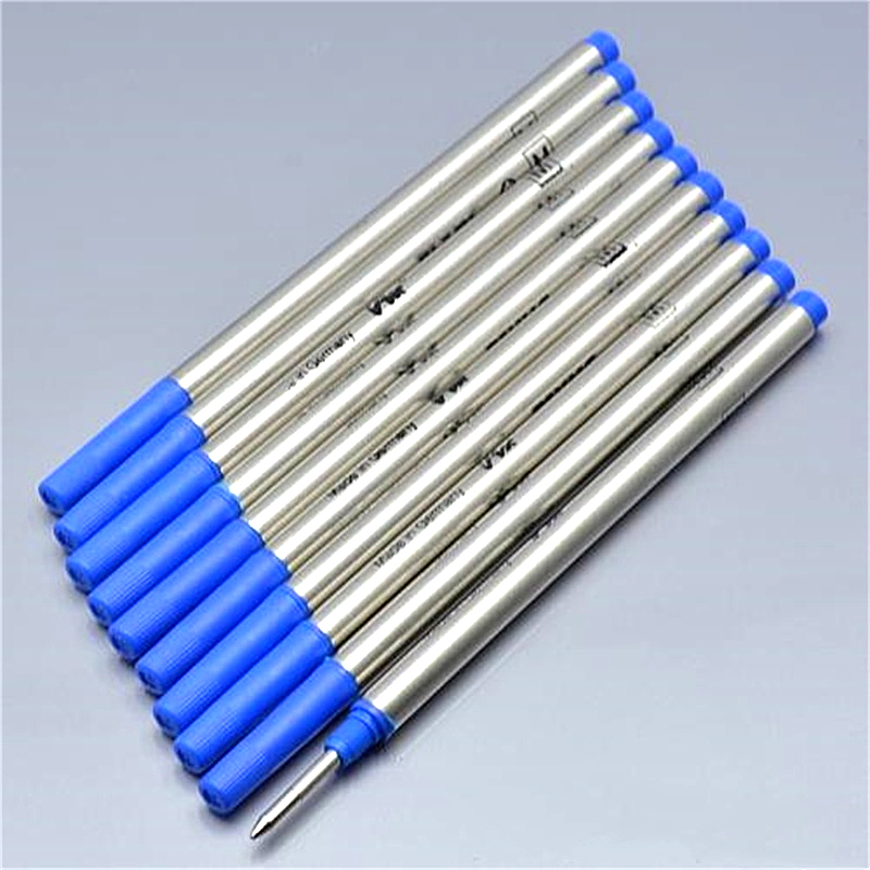 10pcs High Quality Monte Rollerball Pen Refill Black & Blue Gel Pens Refills 710 Screw School Office Writing Smooth Ink Accessories