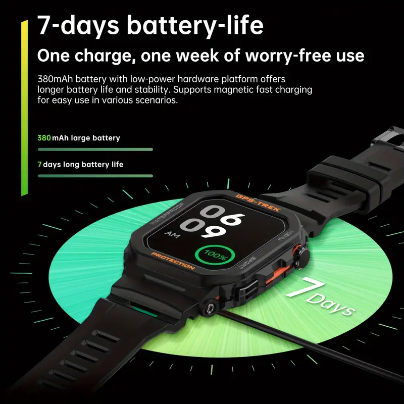 Military Smart Watch (Answer/Make Calls),Sports Watch for men new in box Make Calls, GPS Health Monitor