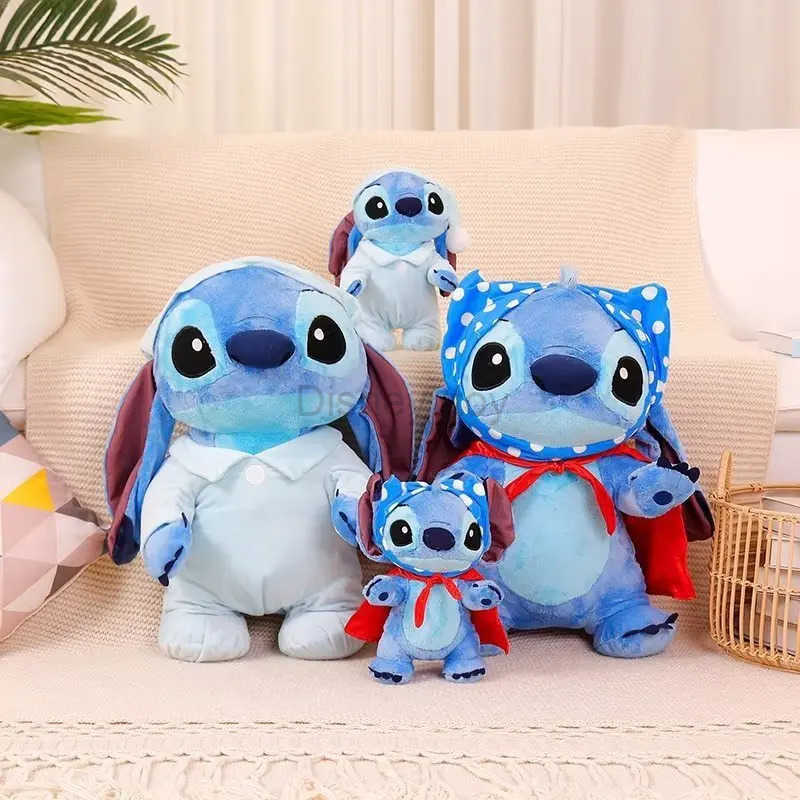 Disney plush dolls 30cm New Disney Sewing Plush Doll Kawaii Lilo Stitch Stuffed Toy Summer Dream Series Big Plush Pillow Childrens Birthday Gift Y2504
