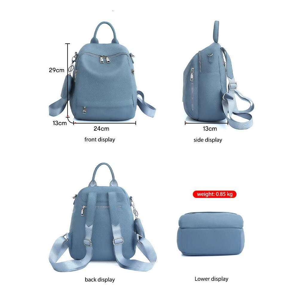 Zency Fashion Genuine Leather Women's Backpack High Quality School Travel Female Shopper Shoulder Bags Satchel Rucksack Commuter