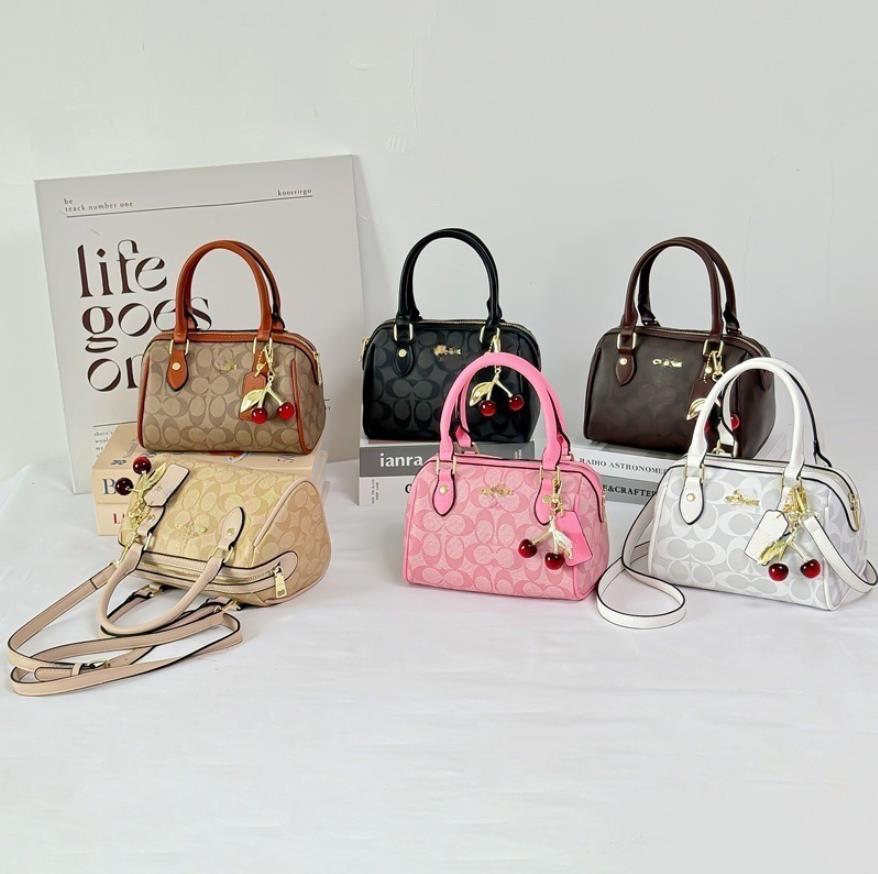 designer bag free shipping Light luxury genuine leather High quality casual Boston bag versatile classic vintage handbag for woman