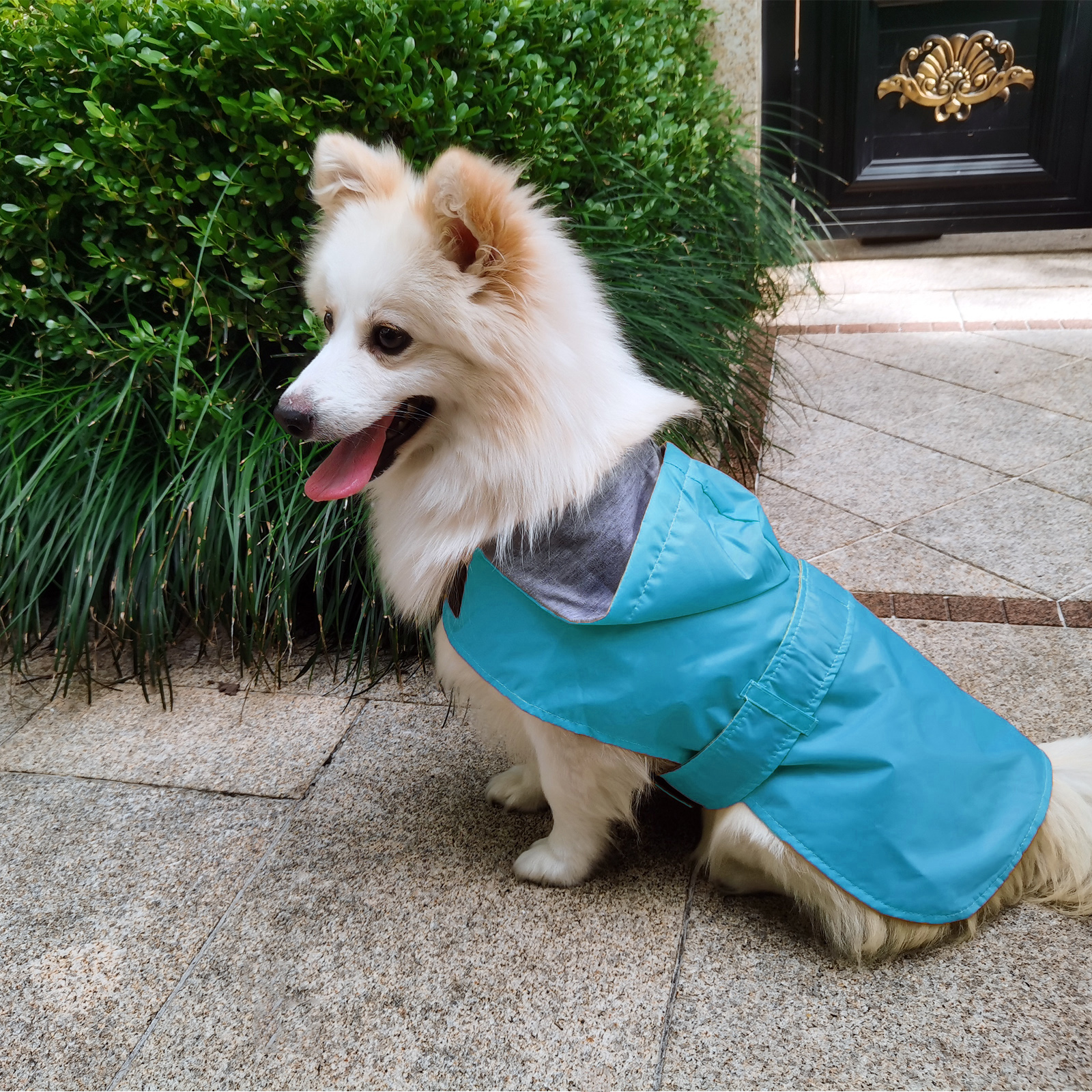 Doggy Clothes Waterproof Dog Coat Dog Raincoats Rain Jacket Poncho for Puppy Small Medium Dogs Pet Coat Slicker Breatheable Hooded Breathable Harness 