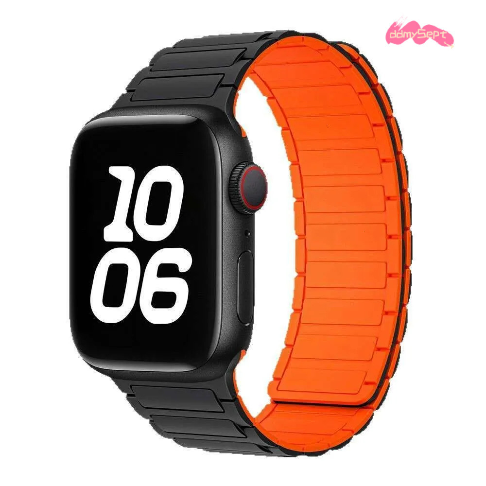 Same Style Compatible with S9 iWatch 10 Strap Apple Watch 8 Magnetic Silicone Ultra ddmysept