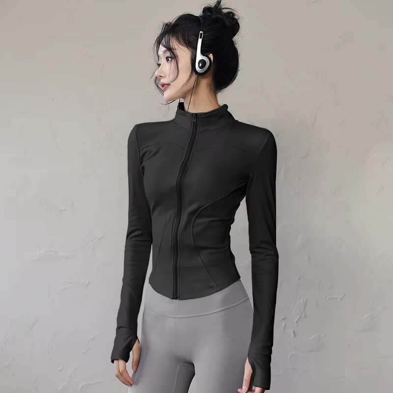 DHessentials slim fit running fitness jacket, breathable high elasticity adult top, autumn and winter quick drying yoga suit