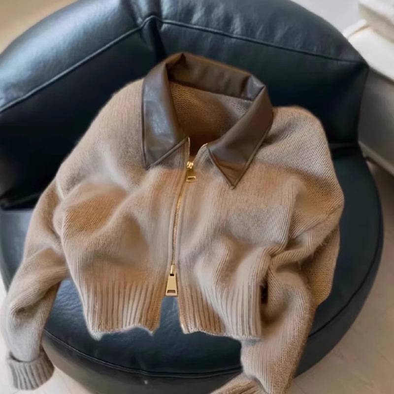 Designer Knitted sweater free shipping Autumn sweater knitted sweater new women's top early autumn innerwear base layer black khaki beige uniform