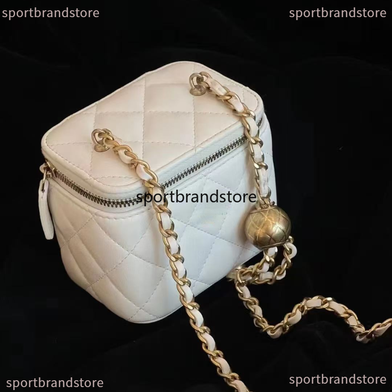 Designer Bag Vanity Case Bag Designer Bag Women Single-shoulder Bag Mini Box Bag Chain Cosmetic Bag Genuine Leather Crossbody Bag Handbag Metal Womens Vanity Bag 24K