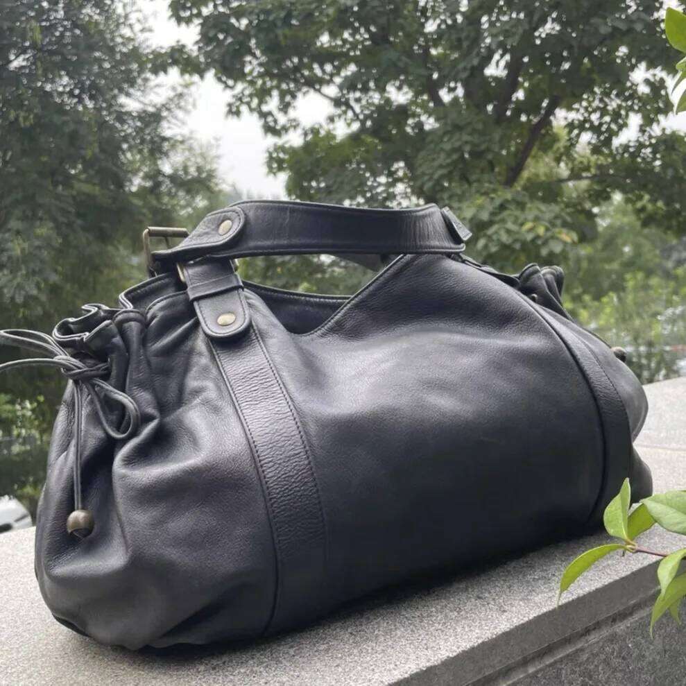 Luxury Bag Designer Fashion Large Capacity Boston Designer Women Handbags Soft Crumpled Pu Leather Shoulder Crossbody Bags Commuter Bag