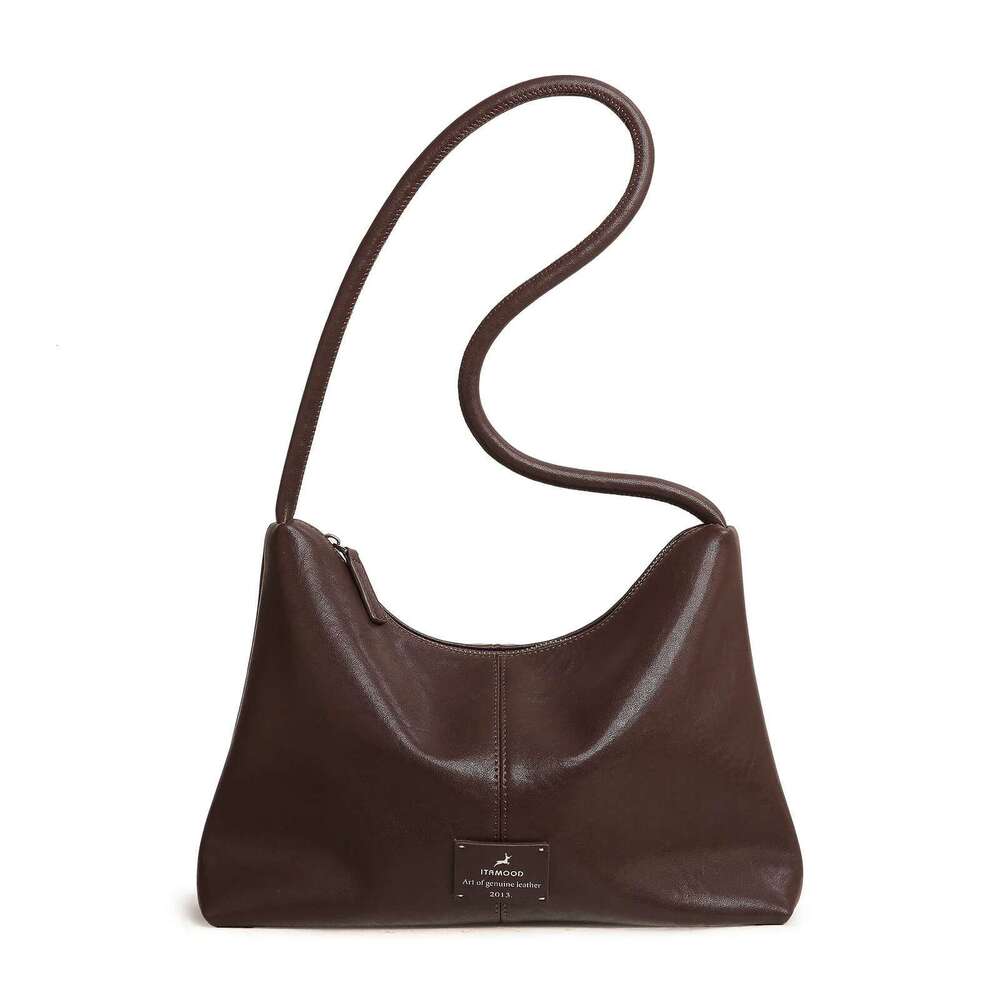 Designer Bag ITAMOOD Crescent Fall Winter New Vintage Vegetable-Tanned Leather Women's Handbag Luxurious Original Shoulder Bag