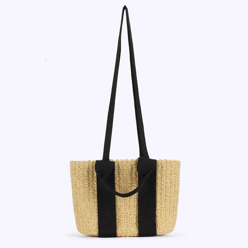 Ins Style Resort Beach Bag Japanese Minimalist Style Popular Instagram Dual Use Paper Rope Hand Woven Commuting Beach Vacation Bag KQ