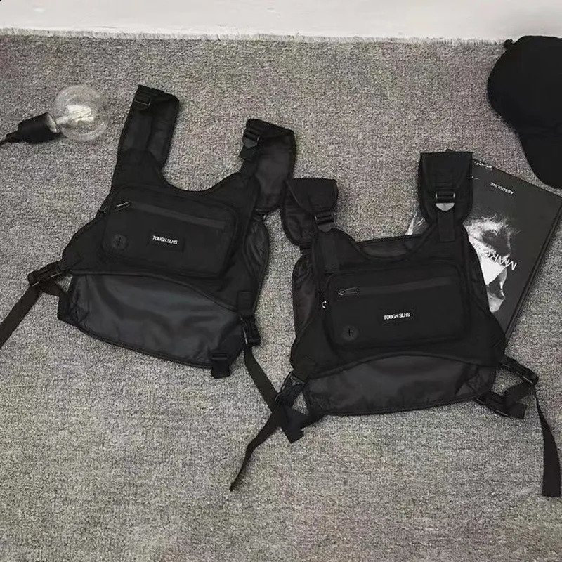 Chest Bag Hip Hop Streetwear Fashion Tactical Package Multifunctional Large Capacity Sports Casual Tactical Vest Bags Waterproof R250423
