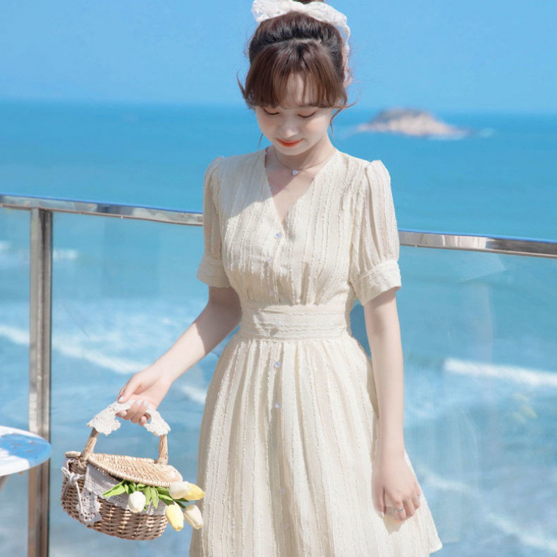 SY4120 High quality gentle style cotton and linen all-match skirt women's spring and summer Zen style women's clothing high waist